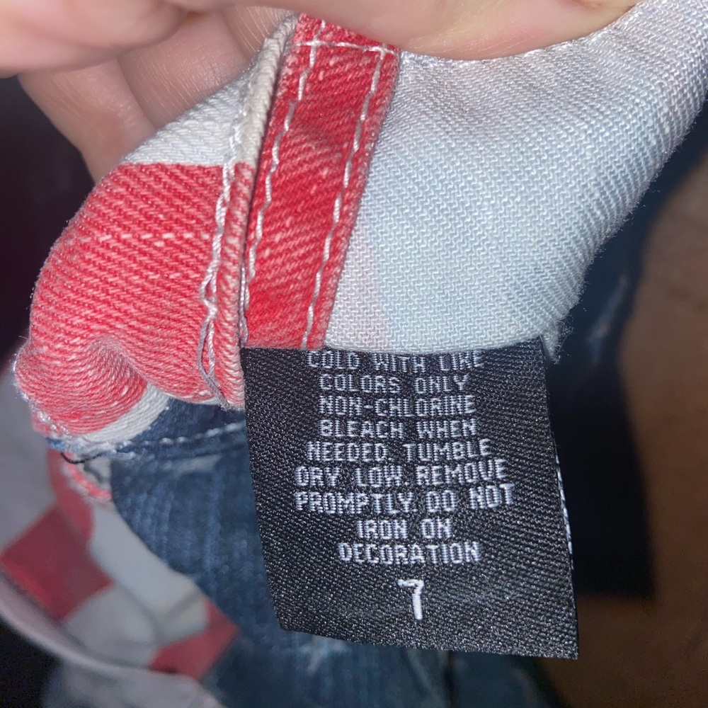 Red, White, and Blue Overall Shorts - Picture 5 of 5